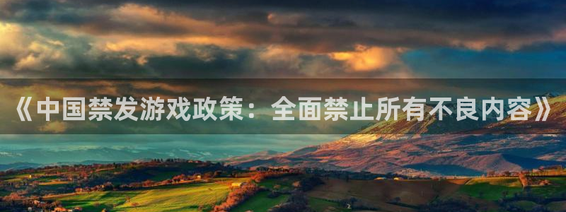 im电竞子签约作家：《中国禁发游戏政策：全面禁止所有不良内容》